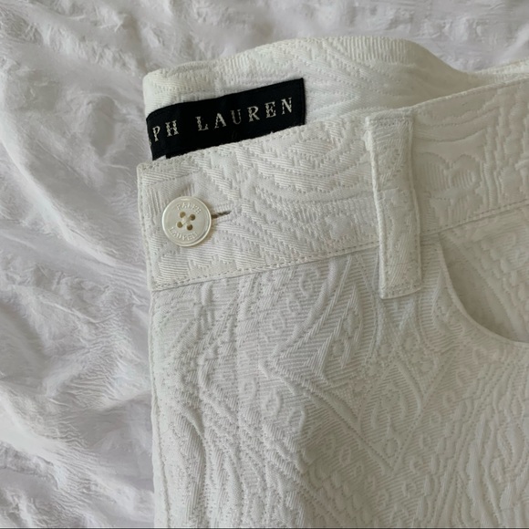 Ralph Lauren White Paisley Pants - Picture 7 of 16